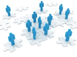 People network - blue graphic